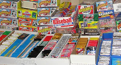 Vintage Old Baseball Cards - Unopened Packs From Wax Box Case Huge 100 Card Lot  • $10.85