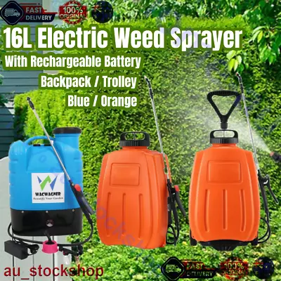 16L Electric/Sprayer Battery Powered Lawn Sprayer Weed Sprayer Trolley/Backpack • $67.88