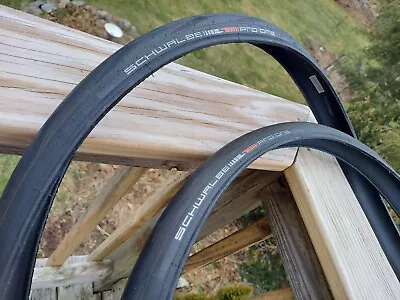 2X Schwalbe Pro ONE  700c X 32 Road Tires Black - 100 Miles Free Tubes • $50