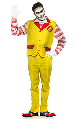 Brand New Evil Fast Food Clown Ronald McDonald Adult Costume • $36.39