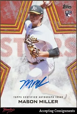 2023 Topps Update Stars Autographs Red #BSAMMI Mason Miller 2/25 ROOKIE AUTO RC • $102.50