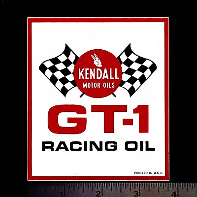 KENDALL GT-1  Racing Oil - Original Vintage 1960's 70's Racing Decal/Sticker • $5.50