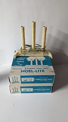 3 Sets Of Vintage Noel-Lite Candelabra Light Units 3 Lights Per Set With 2 Boxed • $19.99
