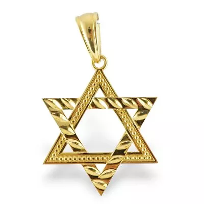 Star Of David Pendant | Yellow Gold 14K | 2 Inches • $1650