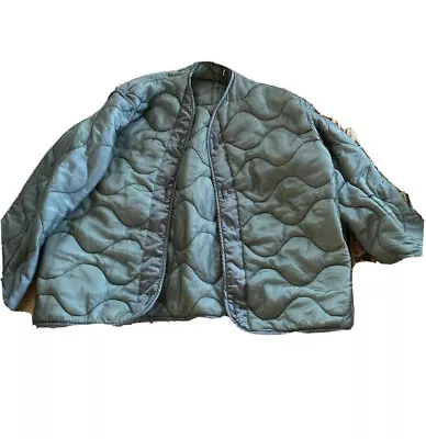 US Military M-65 FIELD JACKET QUILTED COAT LINER OD Green Size Medium ECW • $25