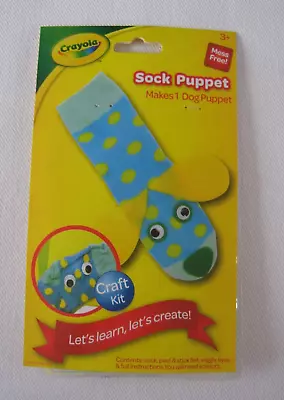 Crayola Sock Puppet Craft Kit Makes One Dog Puppet 3+ • £3.30