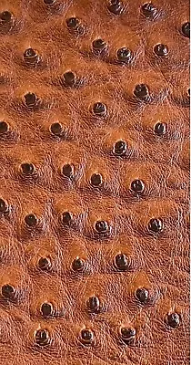 Chestnut Ostrich Faux Vinyl Marine Grade UV Resistance Waterproof Fabric • $32.67