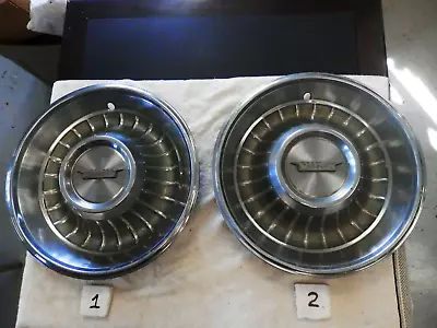 Pair Vintage 1961–62 Cadillac 15  Hubcap Deville Fleetwood El Dorado Green • $40