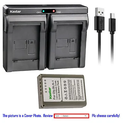 $6.99 • Buy Kastar Battery Dual USB Charger For Olympus BLN-1 BLN1 Olympus OM-D E-M1 Camera