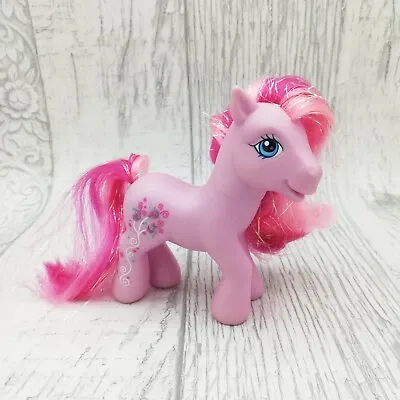 🌈 Vintage G3 My Little Pony Tulip Twinkle Pink Sparkle Flower Cutie Mark • £4.95