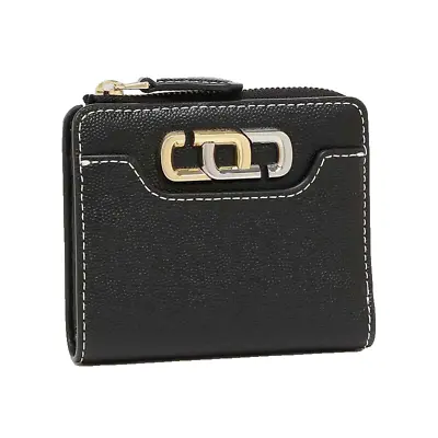 Marc Jacobs J Link Black Two Tone Mini Compact Womens Zip Wallet New GL02303043 • $59.94