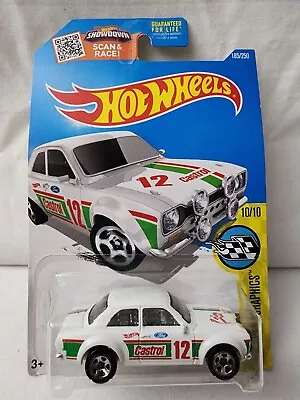 2015 Hot Wheels Hw Speed Graphics Castrol 70 Ford Escort Rs1600 White 185/250 A3 • $2.50