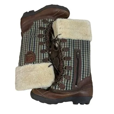 UGG Edmonton Boot Plaid Brown Size 6.5 Style 3226 • $98