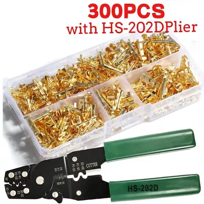 300pcs U Shape Copper Terminals Crimp Kit - Non-insulated Assortment Cable Wire • £13.98