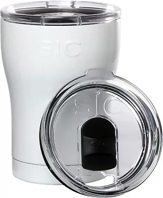 🆕️NEW INSULATED MUG TUMBLER SIC Stainless TRAVEL CUP COFFEE TEA DRINKS White • $18.92