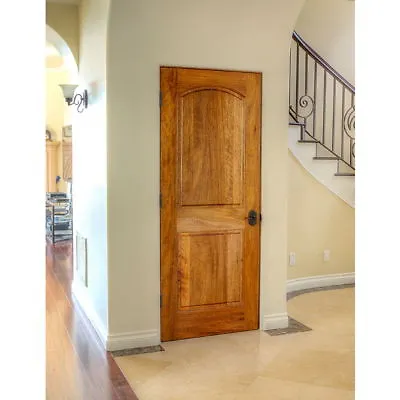 ETO DOORS – Classic Interior Solid Core Panel Arched Mahogany Slab Vintage Door • $399