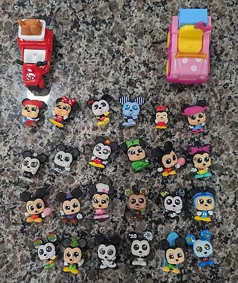 Disney Doorables Mickey & Minnie Mouse Lot Of 24 + 2 Vehicles • $10