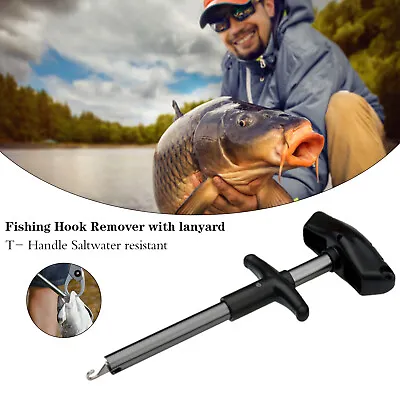 Easy Fish Hook Remover Disgorger Detacher T Bar Fishing Tackle Safe Removal Tool • £6.89