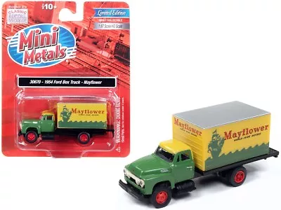 1954 Ford Box Truck Green & Yellow Mayflower Mini Metals Series 1/87 HO Scale • $39.98