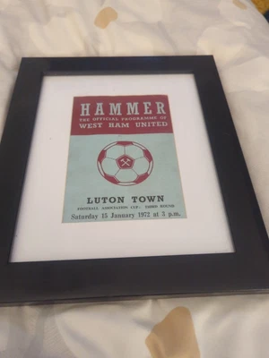 £0.99 • Buy West Ham Programme Picture Frame V Luton Fa Cup