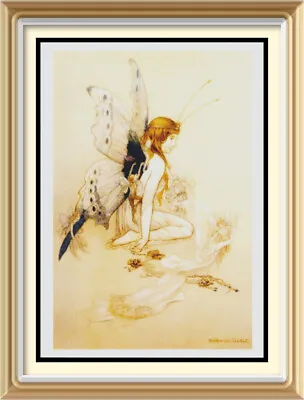 7x5 Warwick Goble Fairy Art Print - Fantasy  BUTTERFLY WINGS Queen Princess • £1.25