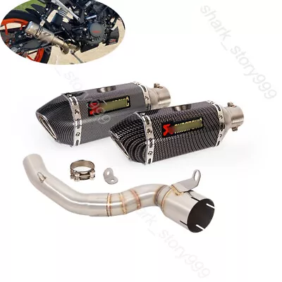 Slip On Motorcycle Exhaust Muffler Mid Link Pipe Modified For Duke 200 2020-2023 • $111.22