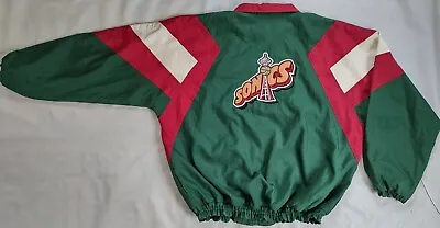 Vintage Rare Reebok Seattle Supersonics Full Zipp Windbreaker Jacket Size Xl • $499.99