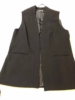 Ladies Longline Black Waistcoat  Size 10 BNWT • £12.50