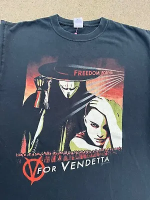 Vintage 00s 2006 V For Vendetta DC Comics Movie Promo T-Shirt Large • $99.99
