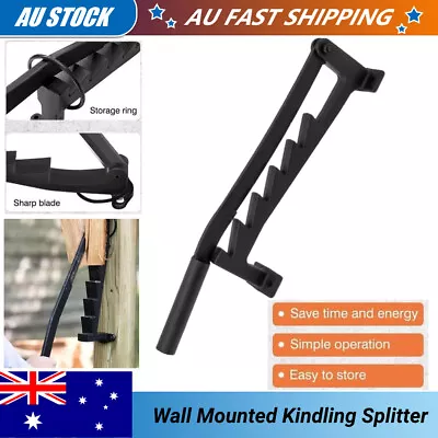 Wall Mounted Wood Kindling Splitter High Carbon Steel Manual Fire Wood Cutter AU • $60.99