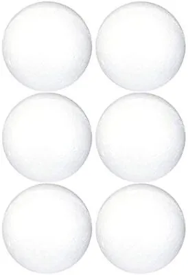 Smooth Foam Balls Craft Supplies 3-Inch White 6-Pack • $8.99