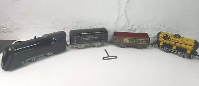 Marx Tin Plate Wind-Up Train Engine NYC Tender SF Tanker CRI&P Read Description • $62.97