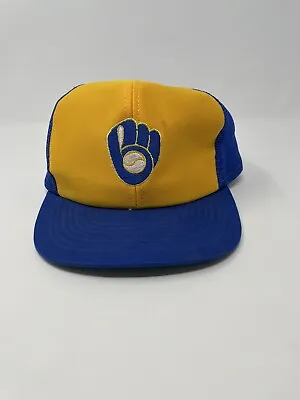 Vintage Milwaukee Brewers Hat Cap SnapBack Mesh Trucker  MLB Twins Ent. • $10