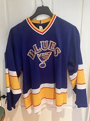 Rare Vintage CCM St Louis Blues Script Jersey - Men’s L • $129