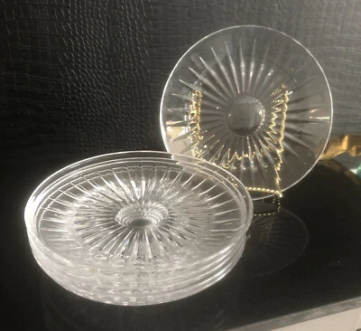 $60 • Buy Val St Lambert 5 3/4  Balmoral Cut Snack /bread Plates-set Of 6