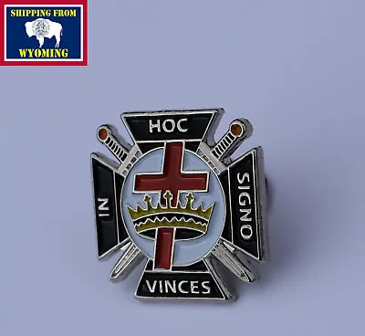 $14.99 • Buy Masonic Knights Templar Lapel Pin (In Hoc Signo Vinces) ~ Free Shipping From WY