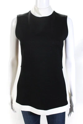 $49.99 • Buy Staud Womens Side Split Ponte Sleeveless Top Blouse White Black Size Small