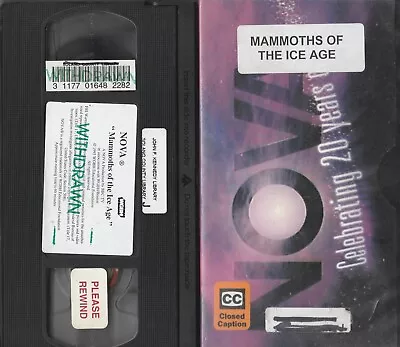 Nova: Mammoths Of The Ice Age (VHS Tape Ex-Library Tape) • $29.95