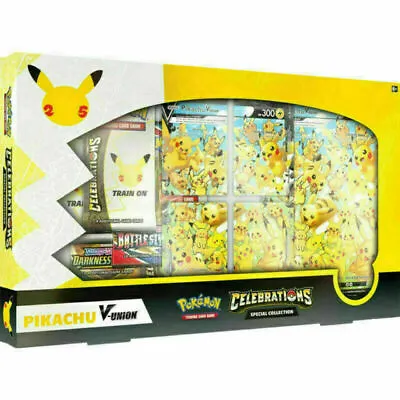 $15 • Buy Pokémon TCG: Celebrations Special Collection Box [Pikachu V-Union, 50 Cards]...