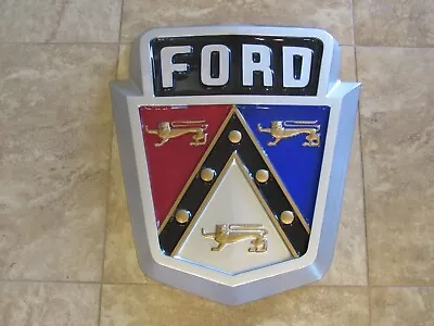 Rare 1950's Ford Crest Dealership Sign Plastic Original Vintage Gas Oil Sign • $1875