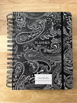 Vera Bradley~Non-Dated Large Spiral Planner Book~Stellar Black Paisley~New • $24.95