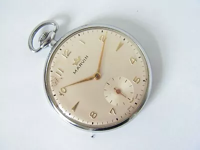 15 Jewels Swiss Made Marvin Men's Vintage Pocket Watch • £75