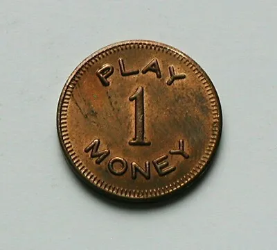 (Canada) Tree Leaf Toy Token Coin - 1 PLAY MONEY Cent - AU+ Copper (metal) • $10.25