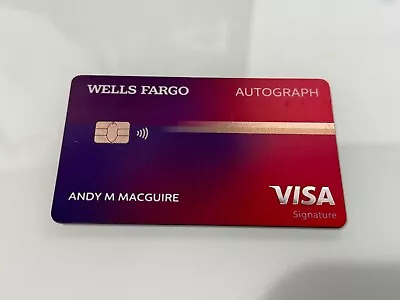 Wells Fargo Autographed  Visa Credit Card New Vintage Not Sign Expired 2 • $5.99