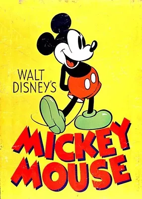 Mickey Mouse Sticker Sign Large Decorative Inside Out  Cartoon Disney 5x7inches • $2.99