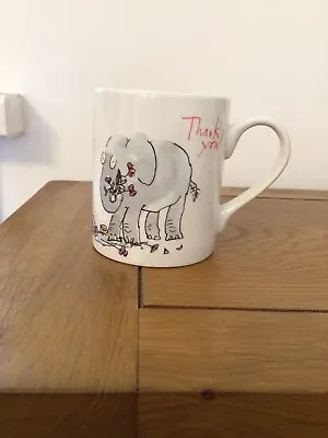 McLaggan Smith Quentin Blake - Bone China Tea/coffee Mug Elephant Thank You • £9.99