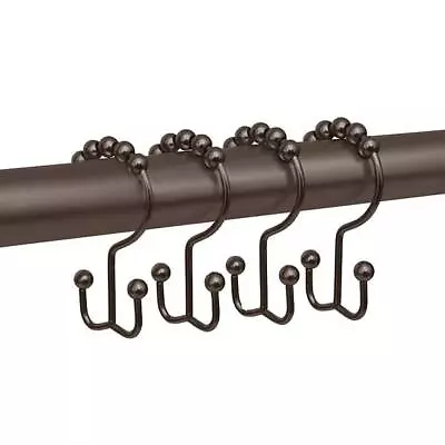 Oil Rubbed Bronze Metal Double Glide Shower Curtain Hooks • $9.99