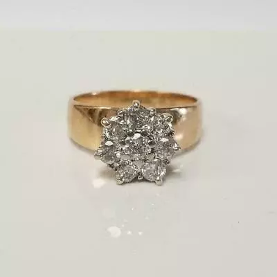 2Ct Round Cut Moissanite Cluster Women Engagement Ring 14K Rose Gold Plated • $121.49