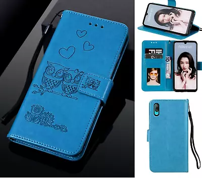 Huawei Y7 2019 / Y7 Pro 2019 Wallet Case Embossed Pu Leather Twin Owl • $7.50