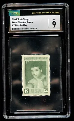 Cassius Clay Muhammad Ali #23 Slania Stamps 1964 World Champion Boxers CSG 9 • $200